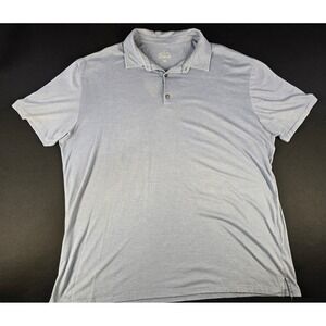 Fresh Clean Tees Mens 3XL Blue Heather Short Sleeve Polo Shirt Classic Fit
